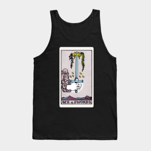 Card #50 - Ace Of Swords - Rider Waite Smith Tarot Tank Top